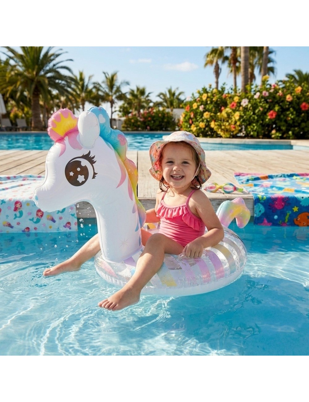 Flotador Inflable Infantil Con Asiento Y Mangos Diseños Top
