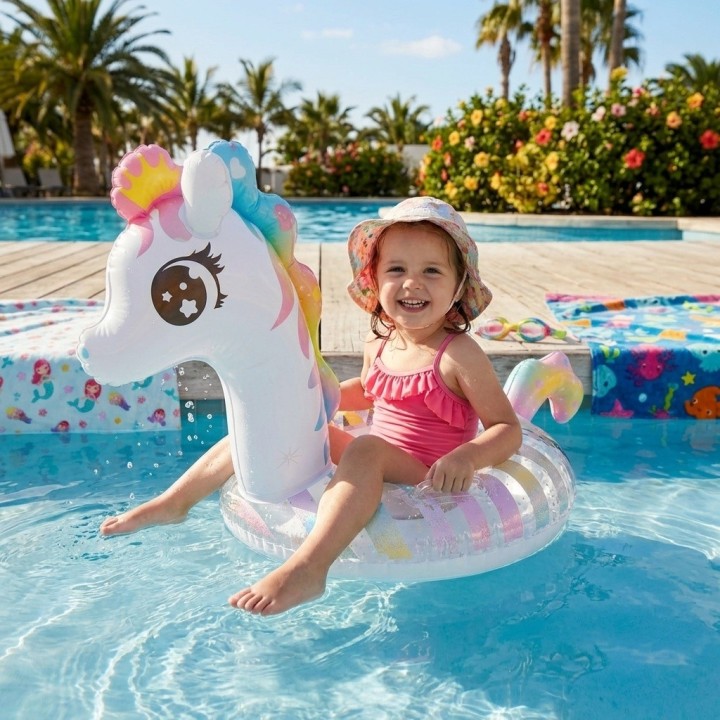 Flotador Inflable Infantil Con Asiento Y Mangos Diseños Top
