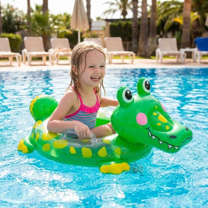 Flotador Inflable Infantil Con Asiento Y Mangos Diseños Top