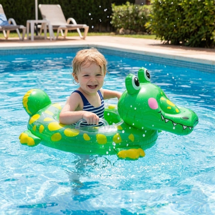 Flotador Inflable Infantil Con Asiento Y Mangos Diseños Top