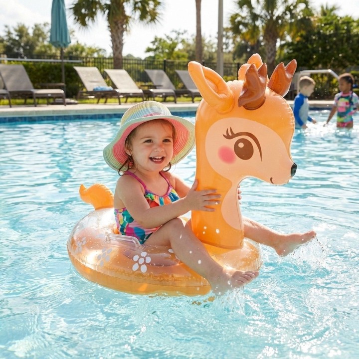 Flotador Inflable Infantil Con Asiento Y Mangos Diseños Top