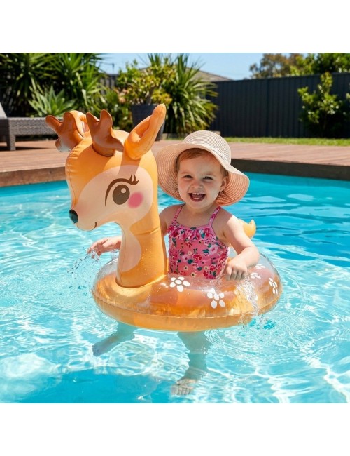 Flotador Inflable Infantil Con Asiento Y Mangos Diseños Top