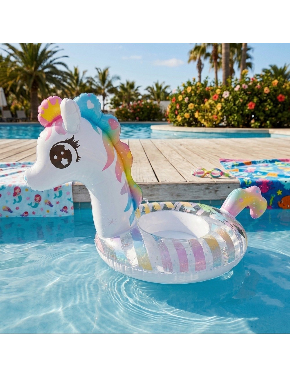 Flotador Inflable Infantil Con Asiento Y Mangos Diseños Top