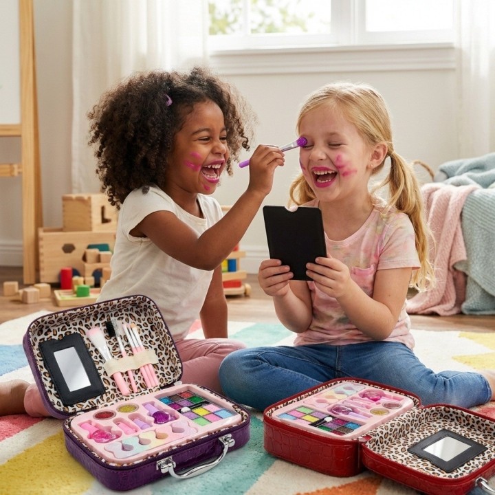 Set Maquillaje Infantil Maletín Profesional Niñas Lavable