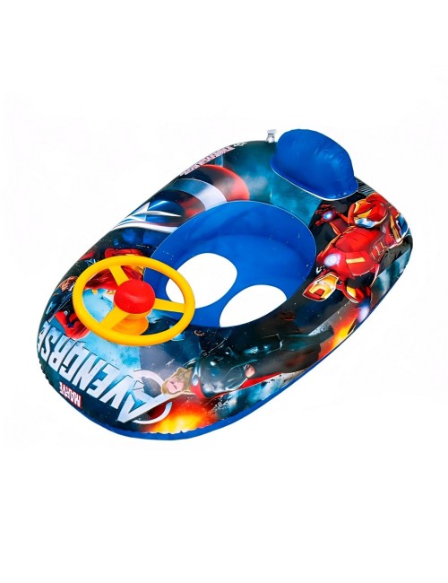 Flotador Inflable Barca Con Timón Para Niños Diseños Figuras