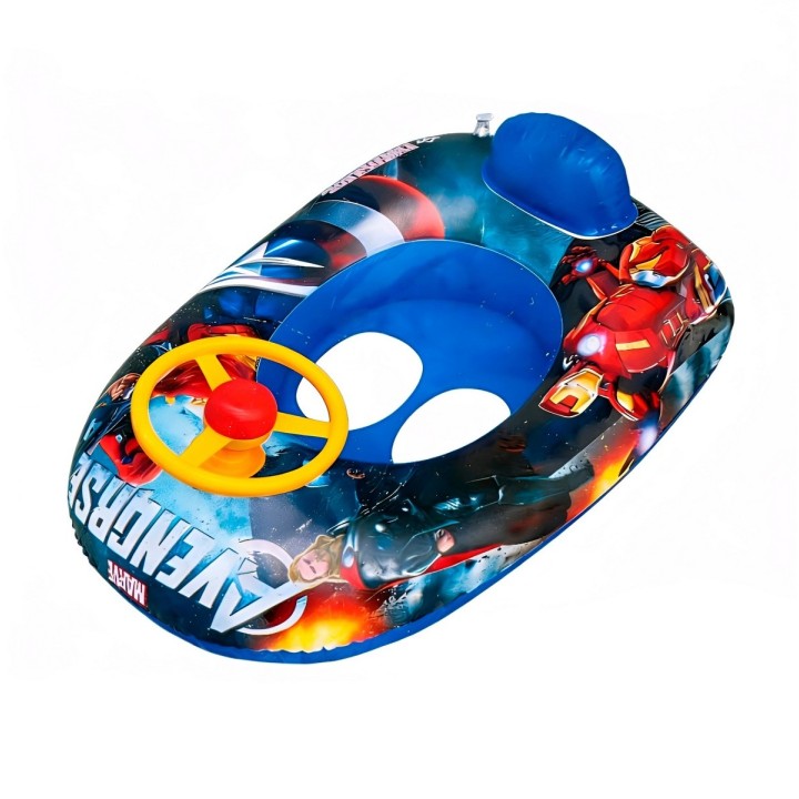 Flotador Inflable Barca Con Timón Para Niños Diseños Figuras