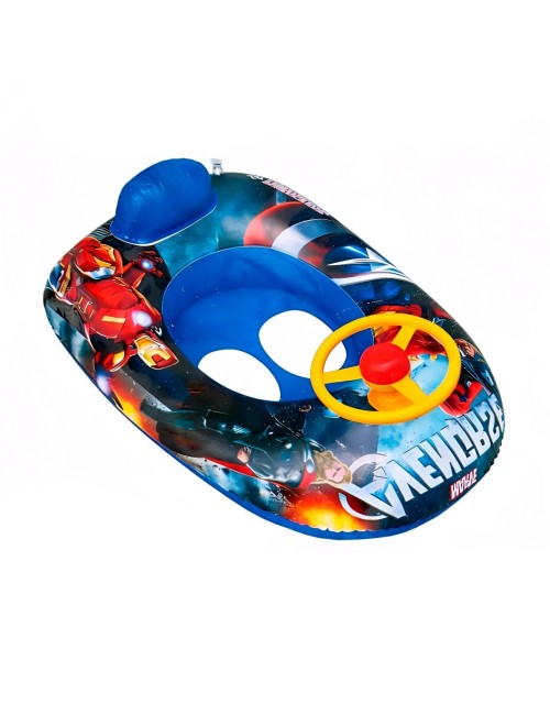 Flotador Inflable Barca Con Timón Para Niños Diseños Figuras
