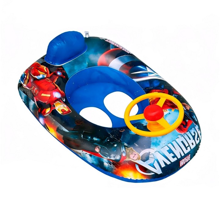 Flotador Inflable Barca Con Timón Para Niños Diseños Figuras