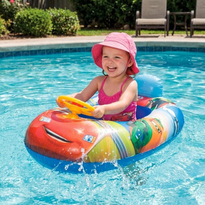 Flotador Inflable Barca Con Timón Para Niños Diseños Figuras