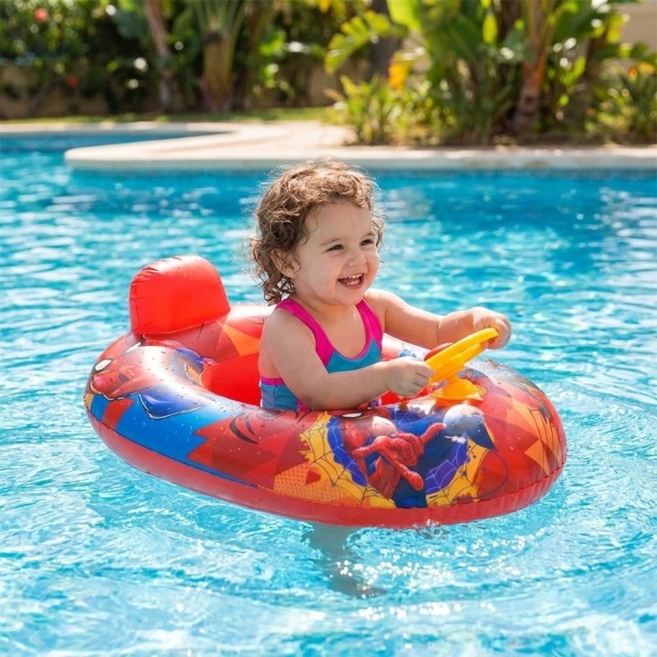 Flotador Inflable Barca Con Timón Para Niños Diseños Figuras