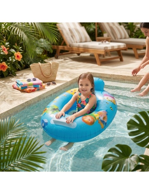 Flotador Inflable Para Bebé Con Asiento Y Respaldo Seguro