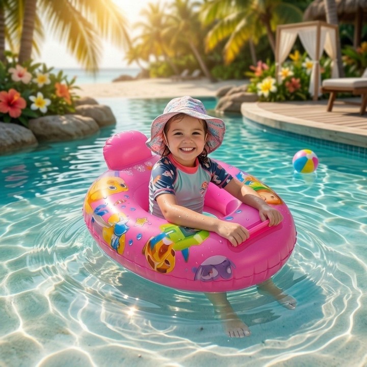 Flotador Inflable Para Bebé Con Asiento Y Respaldo Seguro