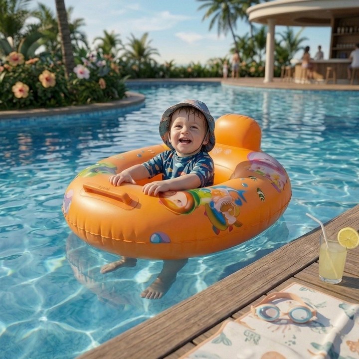 Flotador Inflable Para Bebé Con Asiento Y Respaldo Seguro