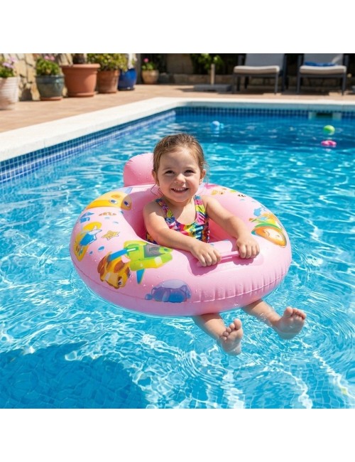 Flotador Inflable Para Bebé Con Asiento Y Respaldo Seguro
