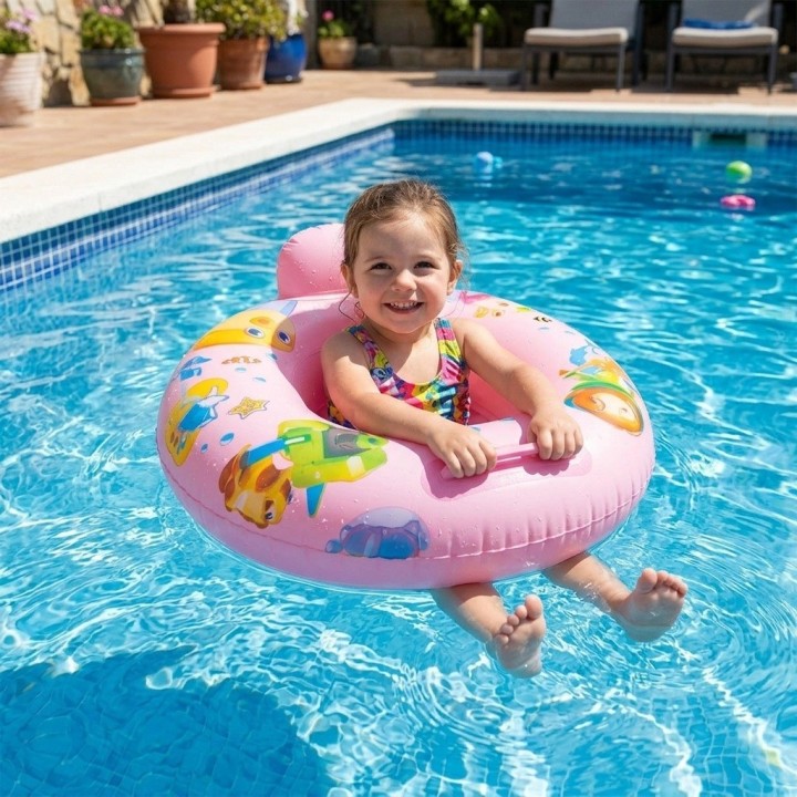 Flotador Inflable Para Bebé Con Asiento Y Respaldo Seguro