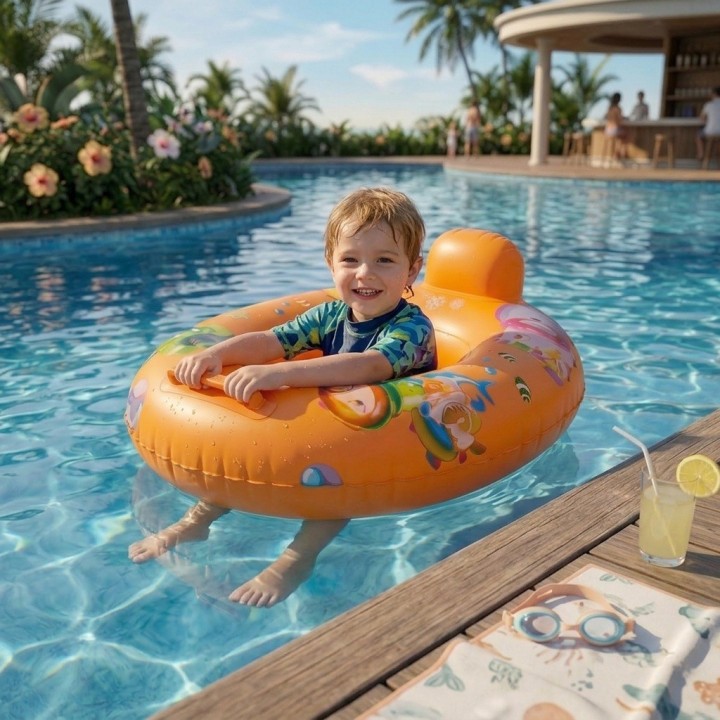 Flotador Inflable Para Bebé Con Asiento Y Respaldo Seguro