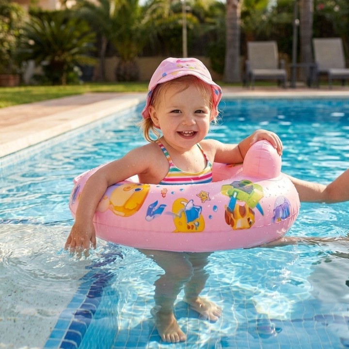 Flotador Inflable Para Bebé Con Asiento Y Respaldo Seguro