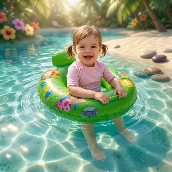 Flotador Inflable Para Bebé Con Asiento Y Respaldo Seguro