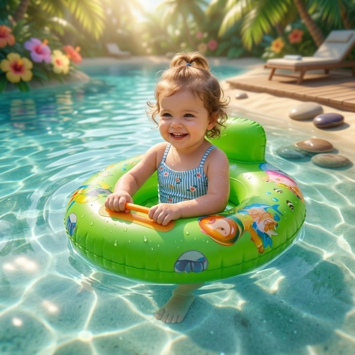 Flotador Inflable Para Bebé Con Asiento Y Respaldo Seguro