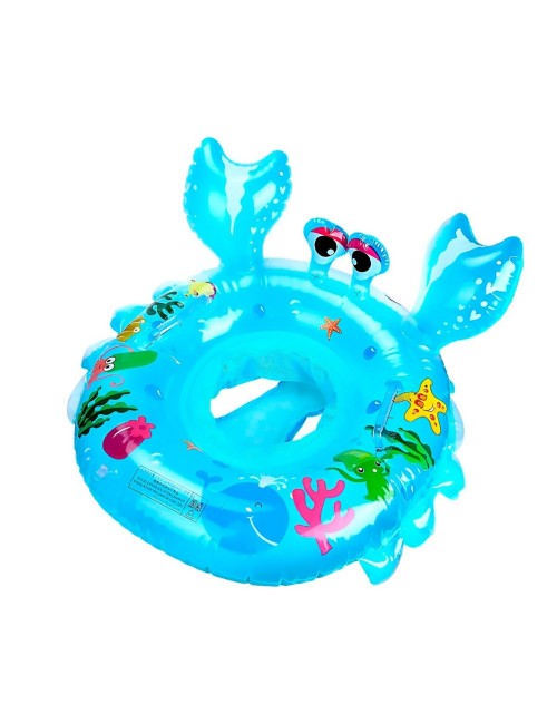 Flotador Inflable Bebé Con Asiento Y Mangos Diseño Cangrejo