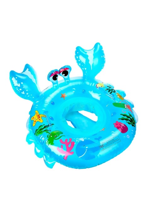 Flotador Inflable Bebé Con Asiento Y Mangos Diseño Cangrejo