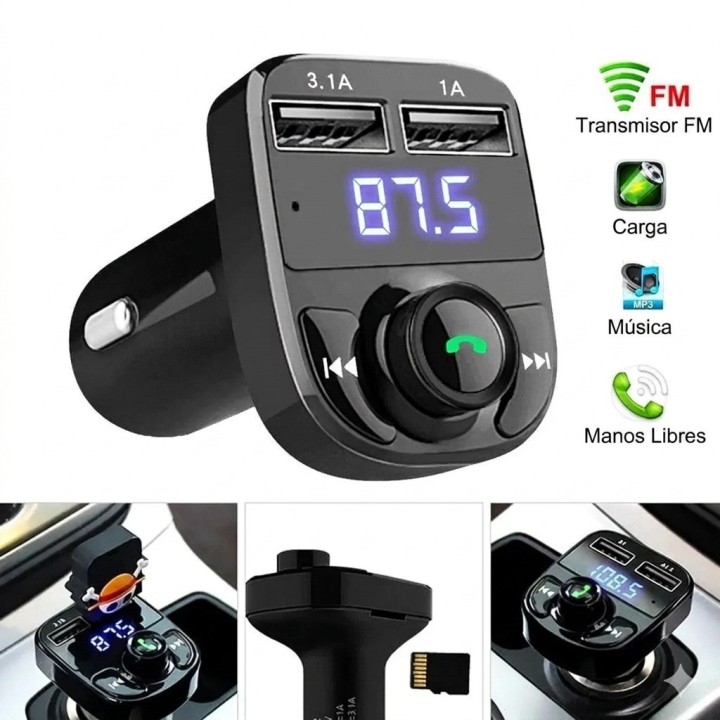 Transmisor Fm Bluetooth 5.0 Carga Rápida 3.1a Manos Libres