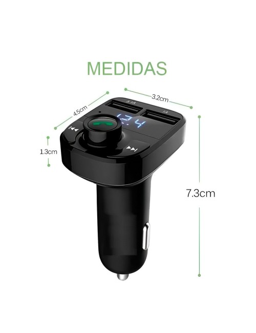 Transmisor Fm Bluetooth 5.0 Carga Rápida 3.1a Manos Libres
