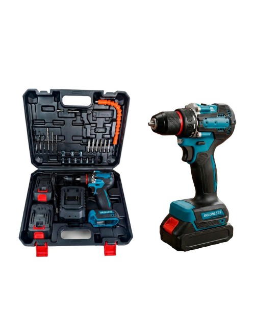 Taladro Atornillador Inalambrico Brushless Kit Profesional
