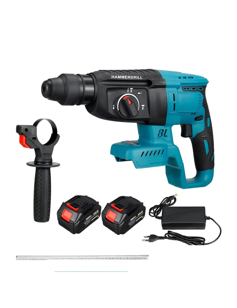 Rotomartillo Inalambrico Brushless Kit 2 Bateria Profesional