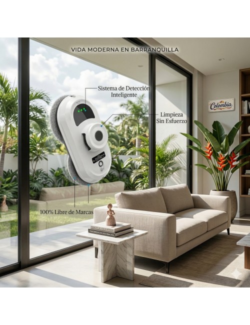 Robot Limpiavidrios Eléctrico Automático Con Control Remoto