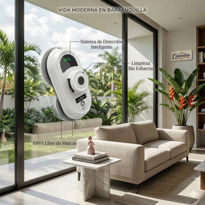Robot Limpiavidrios Eléctrico Automático Con Control Remoto