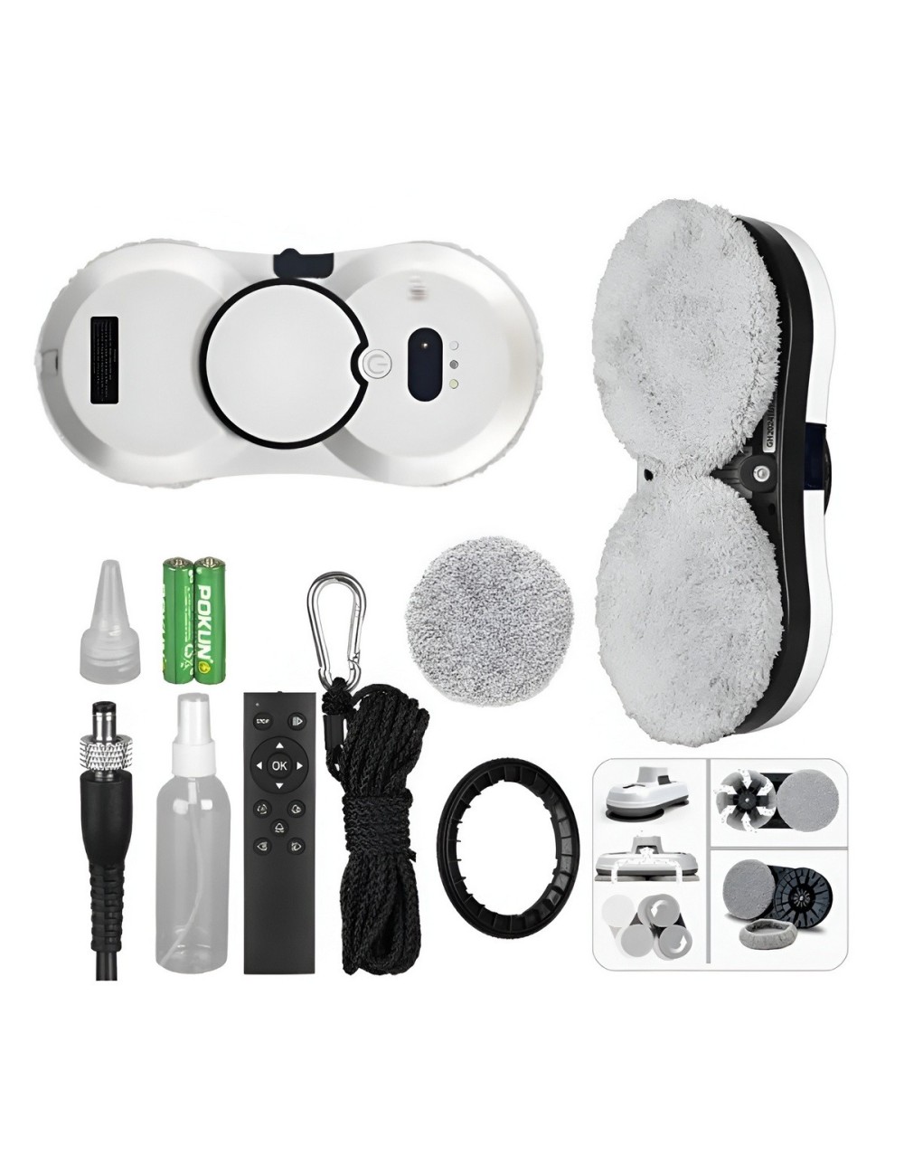 Robot Limpiavidrios Eléctrico Automático Con Control Remoto