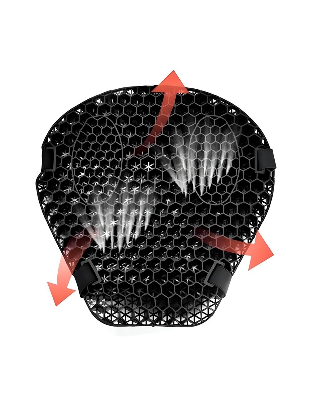 Cojin Asiento Moto Gel Siliconado Antiescaras Transpirable