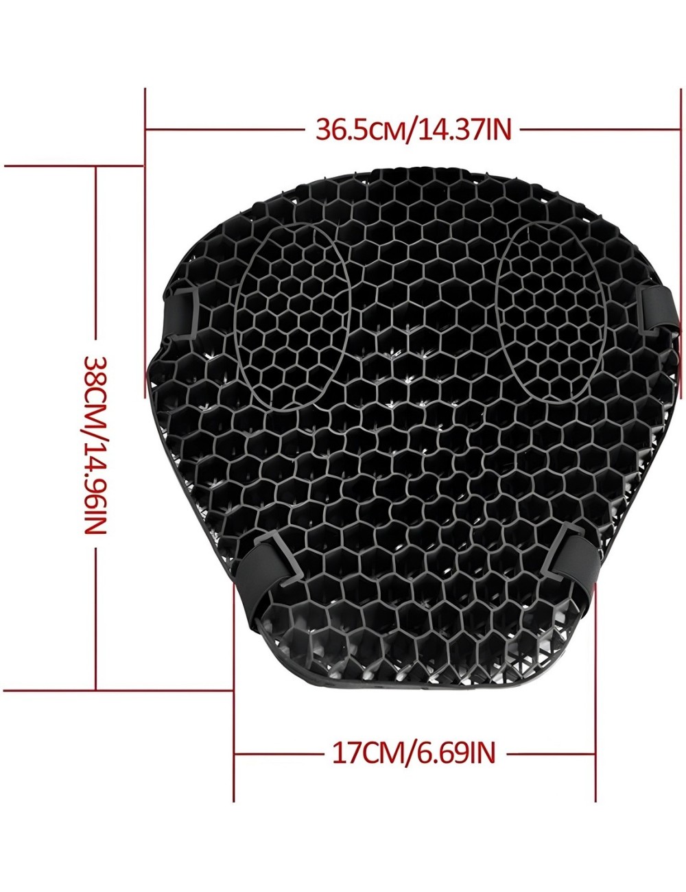 Cojin Asiento Moto Gel Siliconado Antiescaras Transpirable