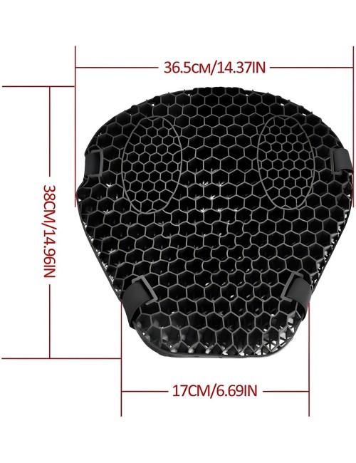 Cojin Asiento Moto Gel Siliconado Antiescaras Transpirable