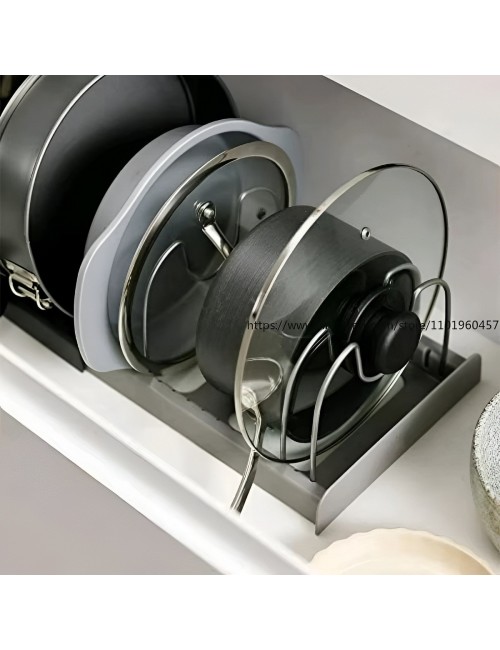 Organizador Estante Extensible Olla Tapas Sartenes Ajustable