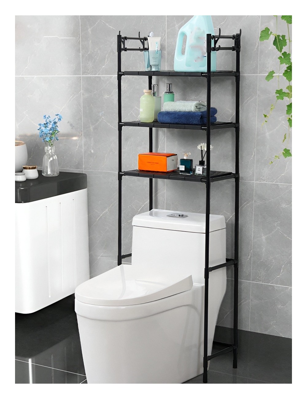 Organizador Estante Multiusos Baño Sobre Inodoro 3 Niveles