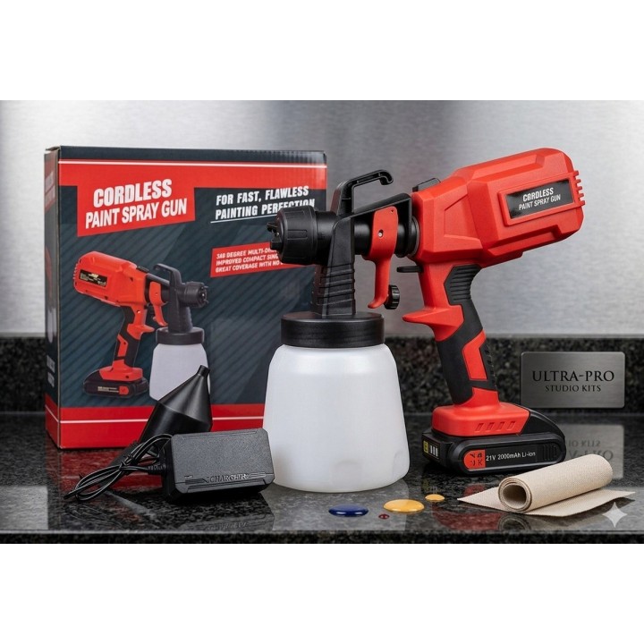 Pistola De Pintura Inalambrica Profesional 21v Pulverizador