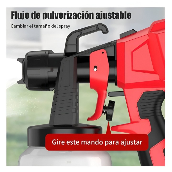 Pistola De Pintura Inalambrica Profesional 21v Pulverizador