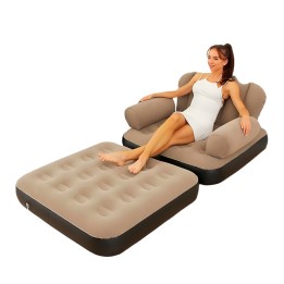 Sofa Cama Inflable Convertible Individual Sillon Puff 2 En 1