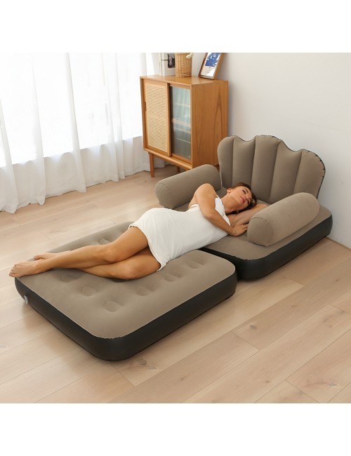 Sofa Cama Inflable Convertible Individual Sillon Puff 2 En 1