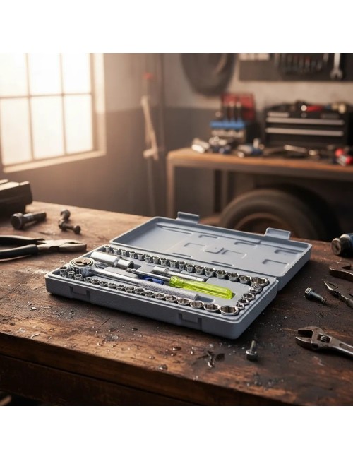 Set Kit Herramientas Copas Rachet 40 Piezas Estuche Maletin