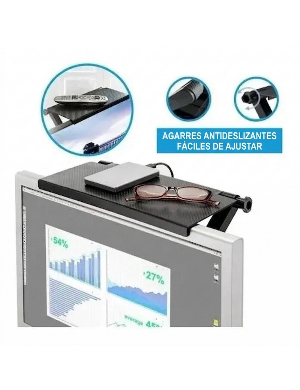 Repisa Soporte Estante Para Monitor Tv Decodificador Router