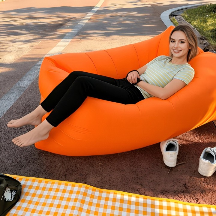 Sofa Inflable Lazy Bag Tumbona Portatil Camping Playa Jardin