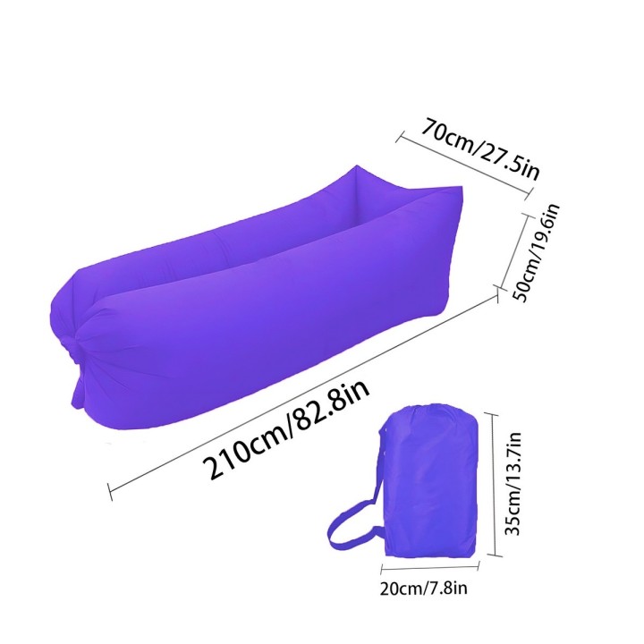 Sofa Inflable Lazy Bag Tumbona Portatil Camping Playa Jardin
