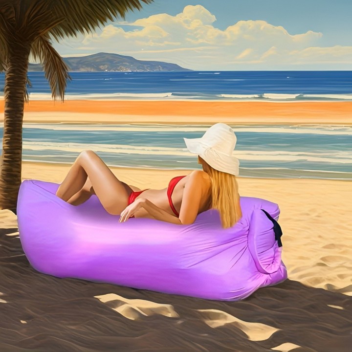 Sofa Inflable Lazy Bag Tumbona Portatil Camping Playa Jardin