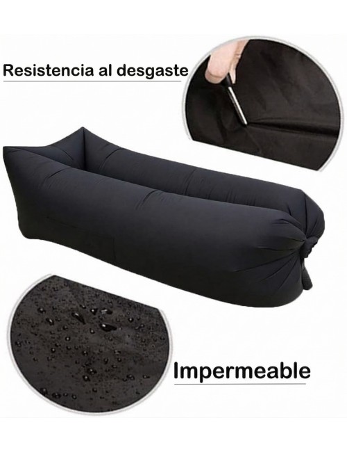 Sofa Inflable Lazy Bag Tumbona Portatil Camping Playa Jardin
