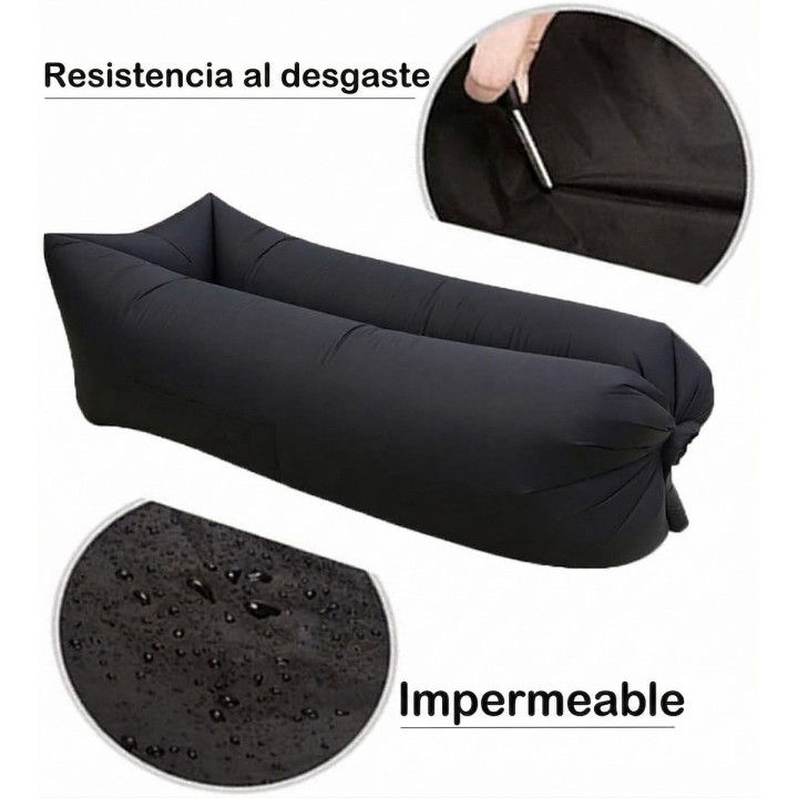 Sofa Inflable Lazy Bag Tumbona Portatil Camping Playa Jardin