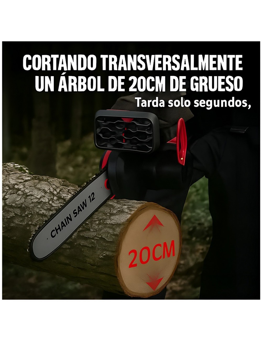 Motosierra Inalámbrica 12 Pulgadas 48v Con 2 Batería+estuche