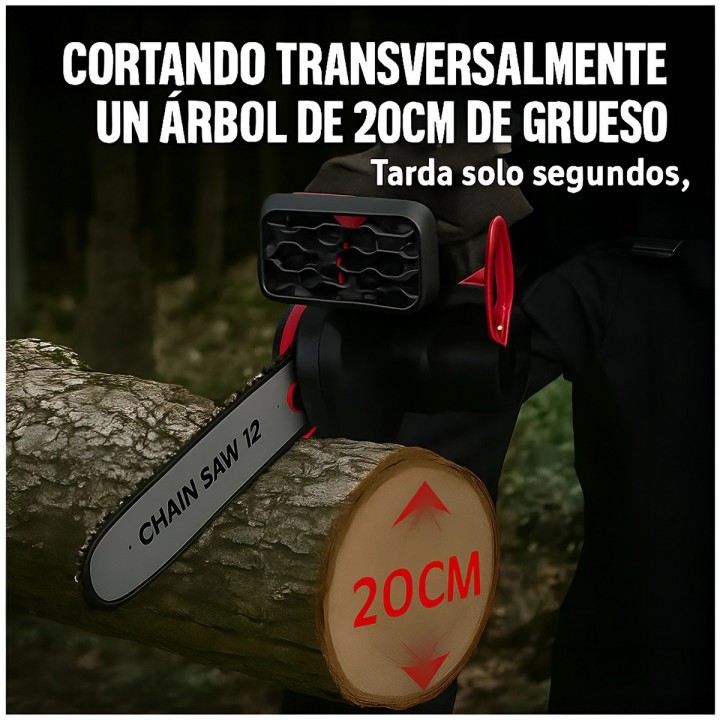 Motosierra Inalámbrica 12 Pulgadas 48v Con 2 Batería+estuche